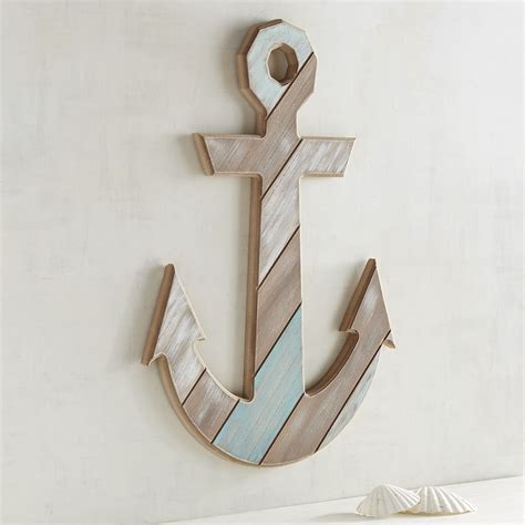 Wood Planked Anchor Wall Decor White Anchor Wall Decor Antique Wall