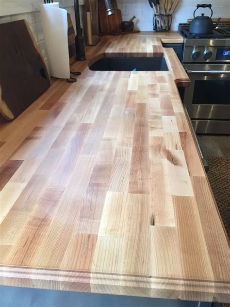 First Class Maple Butcher Block Slabs Kitchen Ideas With Stove In Island