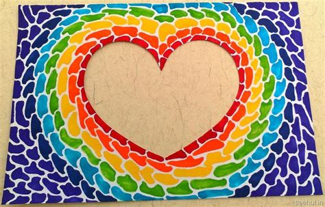 Paper Mosaic Art Heart Photo Frame