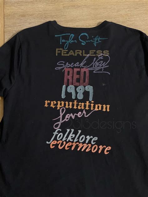 Taylor Swift Album Shirt Etsy