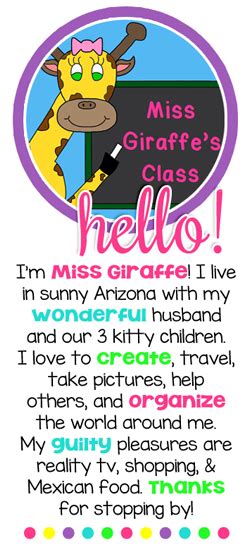 I hope you enjoy these free printables. Miss Giraffe's Class | blog design | Designs By Kassie
