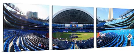 Rogers Centre Panorama Toronto Blue Jays Home Plate Roof Open