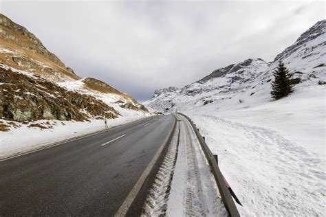 Julier Pass Road Toward The Pass Switzerland Stock Photo Image Of