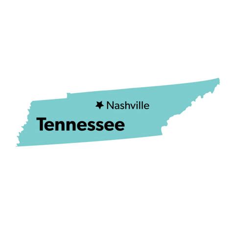 Clip Art Of A Outline Of The State Of Tennessee Illustrations Royalty