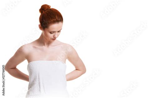 Naked Woman In Towel After Bath Stock Photo And Royalty Free Images