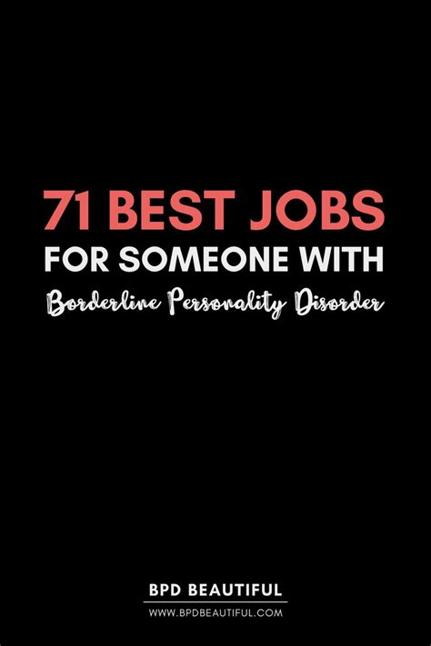 Jobs For Bpd Best Jobs For Someone With Bpd Bpd Relationships