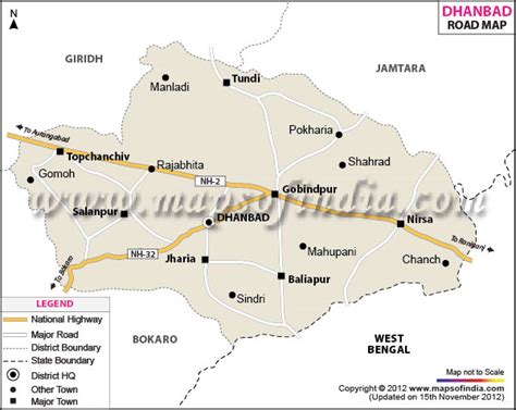 Dhanbad Road Map
