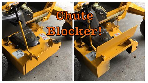 Chute Blocker For Mower Deck Youtube