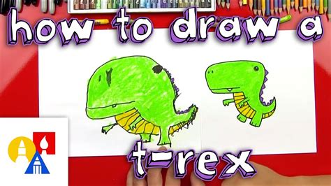 How To Draw A Cartoon T Rex Art For Kids Hub