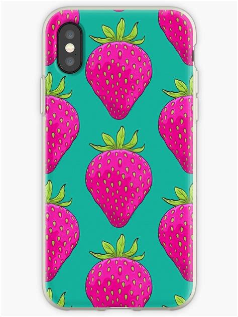 Strawberry Pattern Iphone Cases And Skins By Angele Gougeon On Redbubble