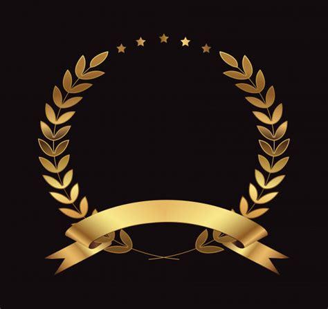 Gold Laurel Wreath Vector At Collection Of Gold