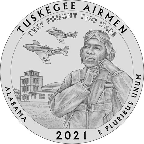 Image Of 25 Cents Coin Tuskegee Airmen National Historic Site Usa