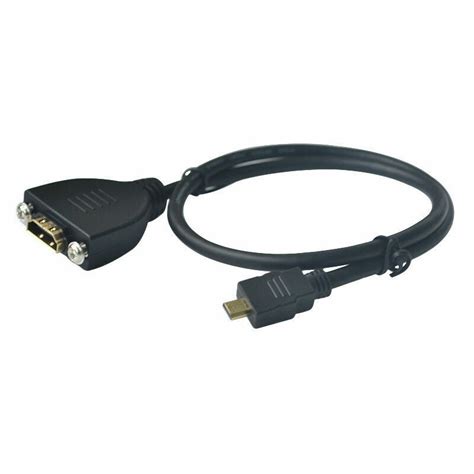 50cm Micro Hdmi Male To Hdmi Female Extension Cable With Screw Panel