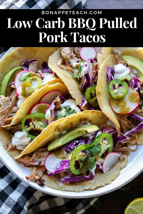 When you need pulled pork fast, make it in the instant pot or pressure cooker! Low Carb BBQ Pulled Pork Tacos - Bonappeteach | Recipe in ...