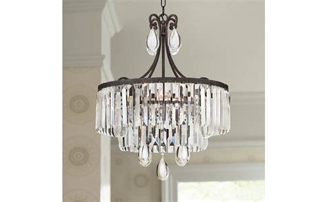 Maxim mystic 32w bronze led kitchen island light pendant. Luba Bronze Crystal Pendant Chandelier 20" Wide Scroll 4-Light Fixture for Dining Room House ...