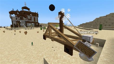 Catapults Build Move Shoot Reload Minecraft Data Pack