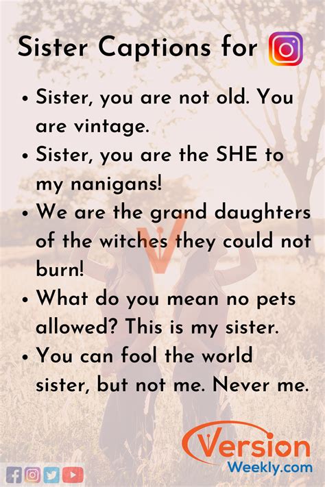 100 Best Funny Witty Sister Captions For Instagram Cute Instagram Quotes For Twin Little