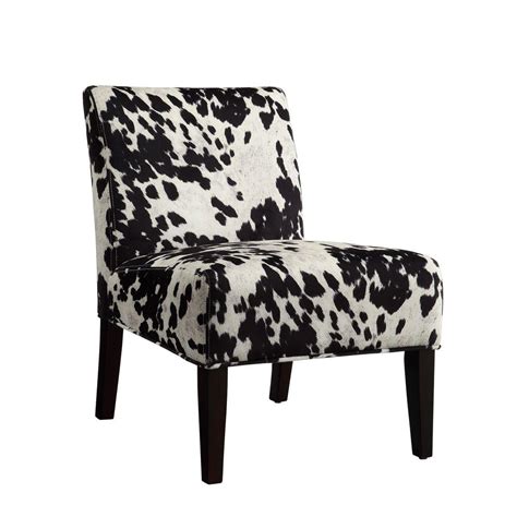 Homesullivan Black Cowhide Accent Chair 40468f24s3a