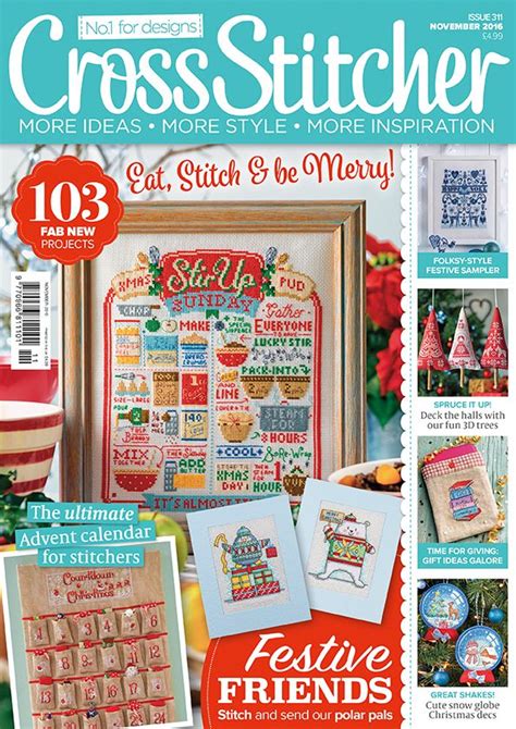 Cross Stitcher magazine issue 311, November 2016 Magazine Cross, Quilt