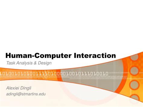Interaction models translations between user and system ergonomics physical characteristics of interaction interaction styles the nature of user/system dialog context social, organizational, motivational. PPT - Human-Computer Interaction PowerPoint Presentation ...