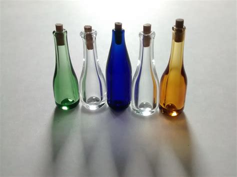 Dollhouse Mini Glass Wine Bottles With Corks 3pc Set 1 12 Etsy In 2022 Small Glass Bottles