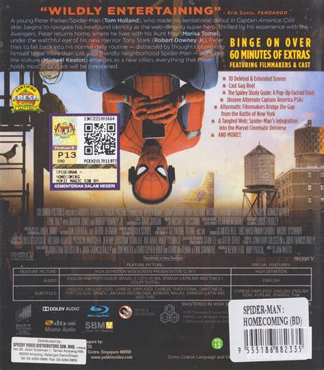 Dan ingat, hasil subtitle saya bukanlah yang terbaik kalau nak dibandingkan dengan hasil dari msc dan 100malay, tapi harap. Spider-Man Homecoming (Blu-ray) - Speedy Video