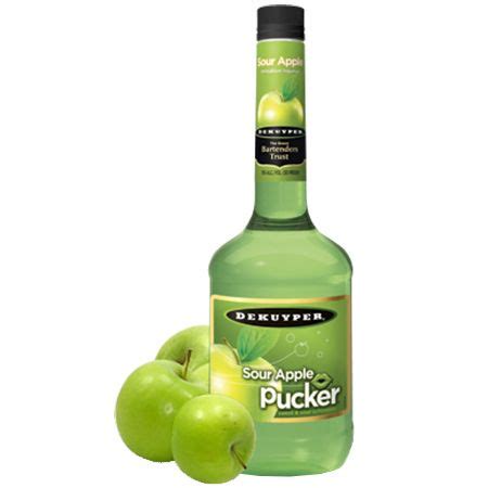 DEKUYPER PUCKER SOUR APPLE SCHNAPPS LIQUEUR 750mL