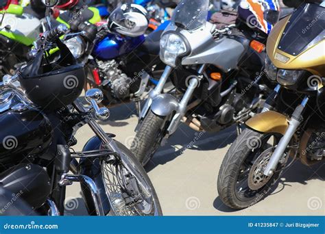 Motorcycles On Parking Stock Image Image Of Motorbike 41235847