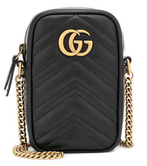 Gg Mini Bag Marmont Crossbody Quilted Leather グッチ Ocanjp
