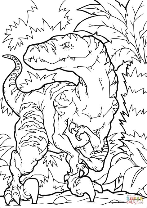 Don't forget the additions to the collection of your favorite dinosaur coloring pages. Velociraptor Dino coloring page | Free Printable Coloring ...