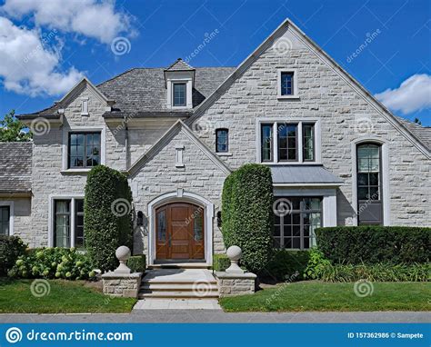 Large Suburban House Stock Photo Image Of Stone Expensive 157362986