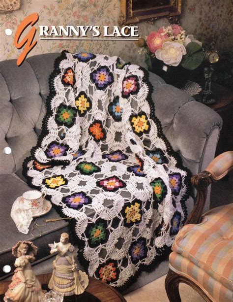 Grannys Lace Afghan And Tablecloth Crochet Pattern By Annies Attic