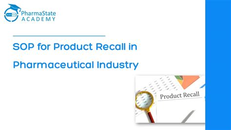 Sop For Product Recall In Pharmaceutical Industry