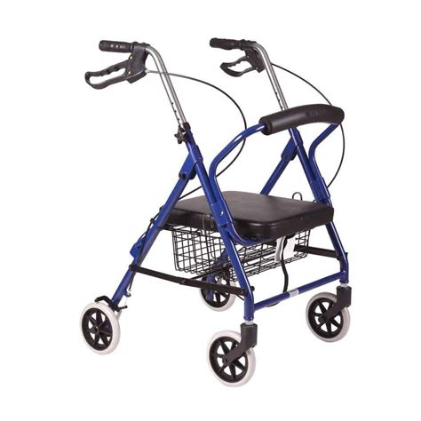 Dmi Ultra Lightweight Folding Aluminum Hemi Rollators With Padded Seat