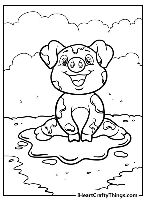 Preschool Pig Coloring Page