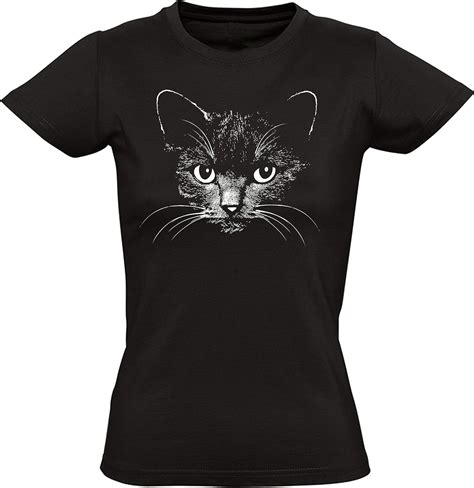 T Shirt Chatte Cat Tee Shirt Cintré Femme S Fille S Sport Méditation Fitness