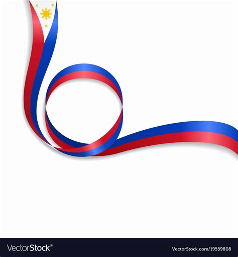 Philippines Wavy Flag Background Royalty Free Vector Image
