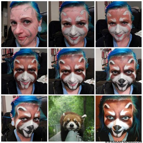 Red Panda Face Painting Tutorial Panda Face Painting Face Painting