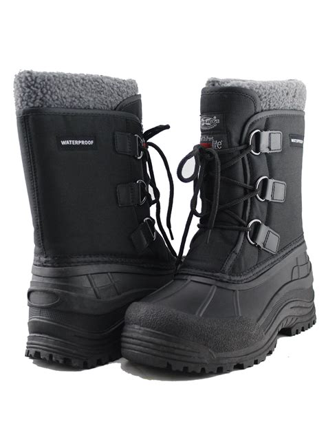 Tanleewa Waterproof Mens Snow Boots Outdoor Slip Resistant Insulated