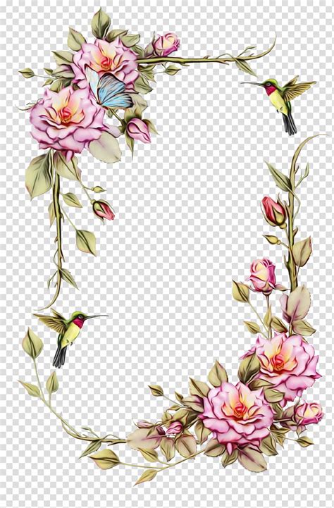 Watercolor Background Frame Frames Flower Frame Floral Design Rose