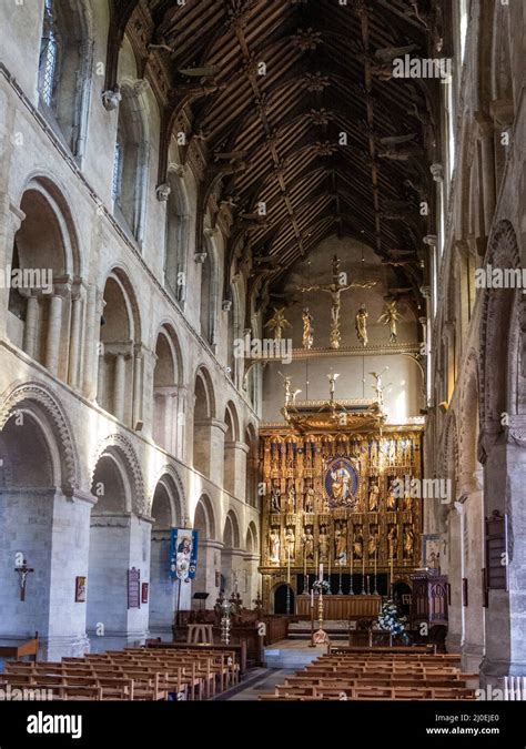 Uk England Norfolk Wymondham Abbey Founded 1107 Interior The