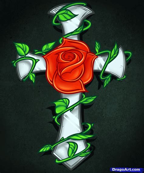How To Draw A Rose And Cross Tattoo Step By Step Tattoos Pop Culture