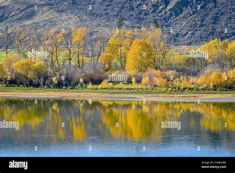 Autumn North Thompson River British Columbia Canada Stock Photo Alamy