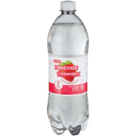 H E B Sweetened Strawberry Sparkling Water Beverage Shop Water At H E B