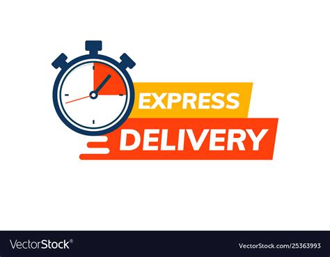 Vector express delivery service logo. Express delivery service logo fast time delivery Vector Image