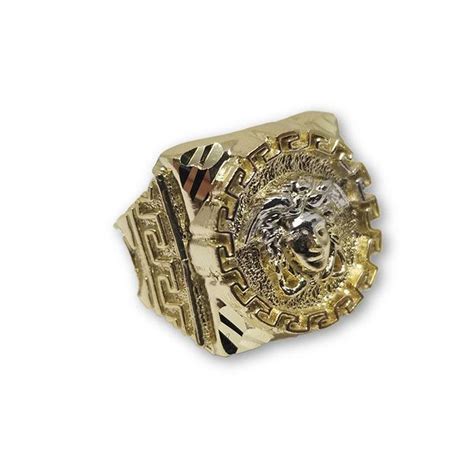 Beautiful 10k Gold Yellow Ring Versace For Mens Rings