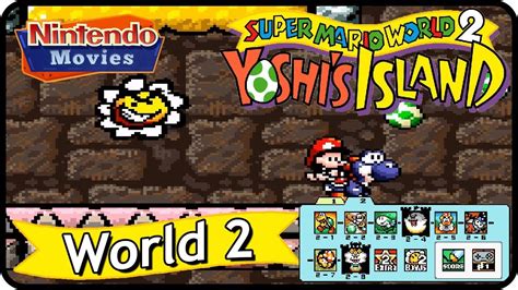 Super Mario World 2 Yoshis Island World 2 100 Walkthrough Youtube
