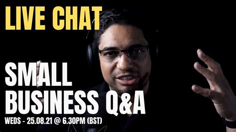 Live Chat Small Business Qanda 25th August Youtube