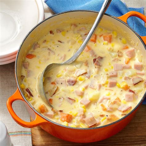 22.11.2018 · ham and potato soup is a cool weather staple around here and it's easy to make in the crock pot and perfect for any leftover baked ham! Cheesy Ham Chowder Recipe | Taste of Home