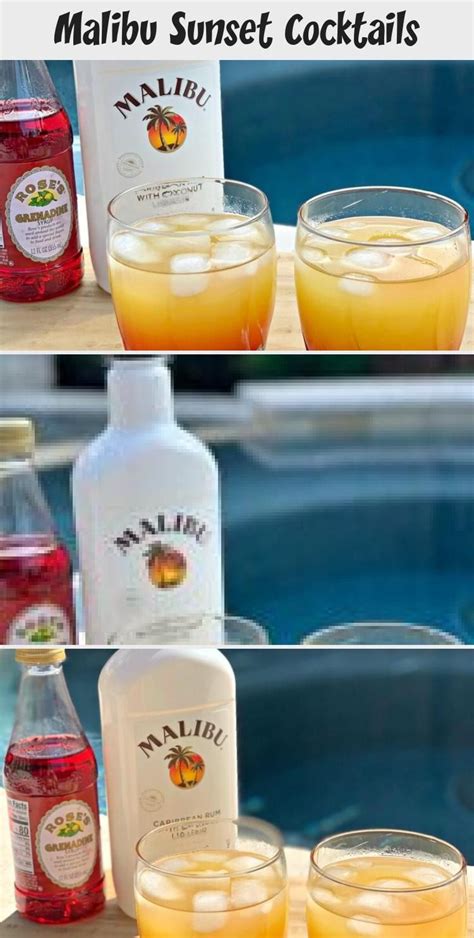 Follow the cocktail recipe below to learn how to make a malibu sunset. Malibu Sunset Cocktails | Sunset cocktail recipe, Food drink, Malibu sunset cocktail recipe